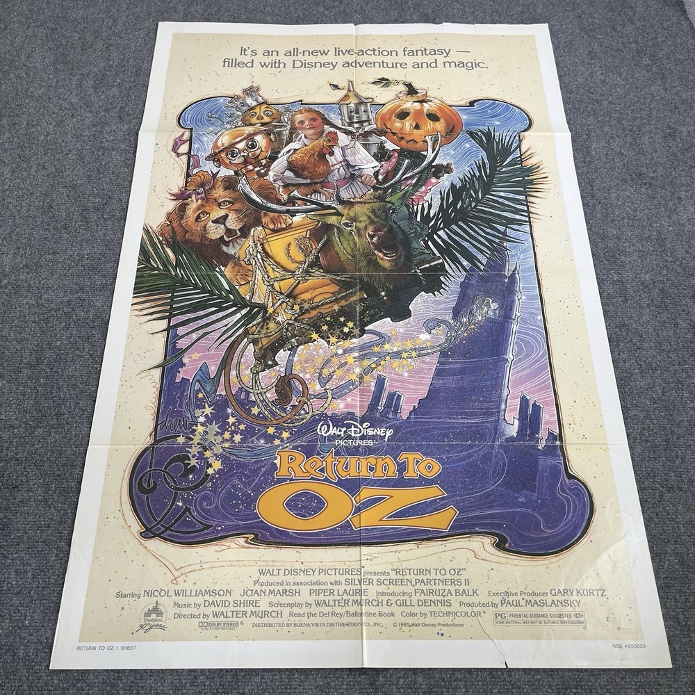 RETURN TO OZ FOLDED US ONE SHEET POSTER DISNEY FAIRUZA BALK NICOL WILKINSON 1985
